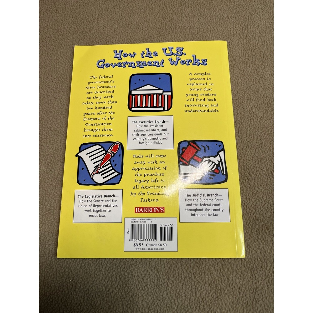 Barron How the US Government Works The Bill of Rights Kids Educational Books Lot - Picture 3 of 7